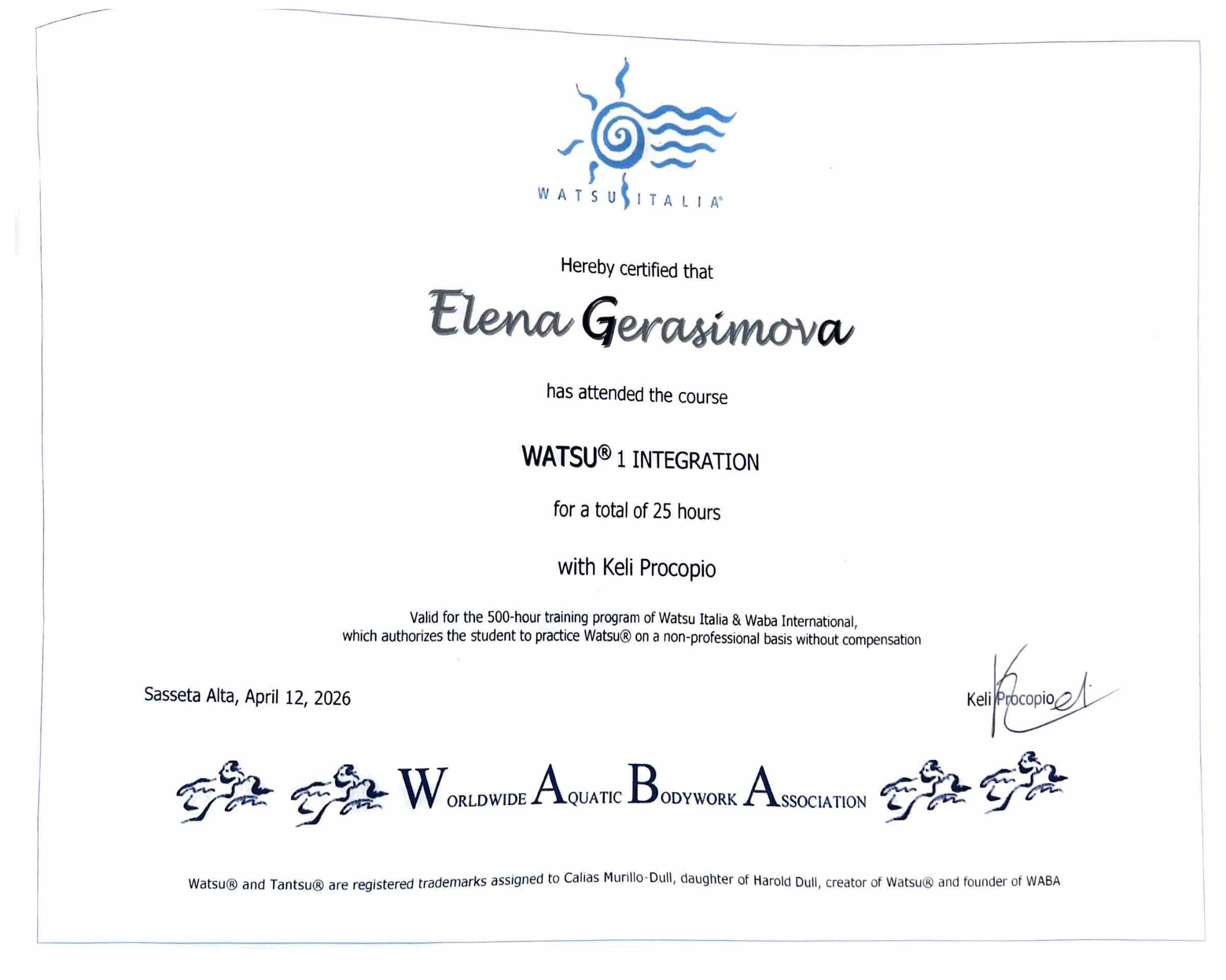 WATSU® 1 Integration